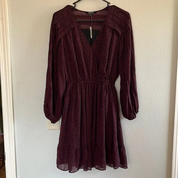 Madewell (Re)sourced Georgette Faux-Wrap Mini Dress - Picture 6 of 9